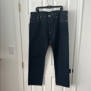 Men's Straight Dark Blue Jeans-worn once-38x30